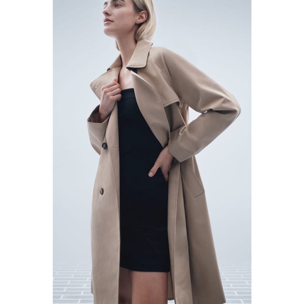 Everlane The Modern Trench Coat Khaki Missing Belt City Coastal Outerwear Small